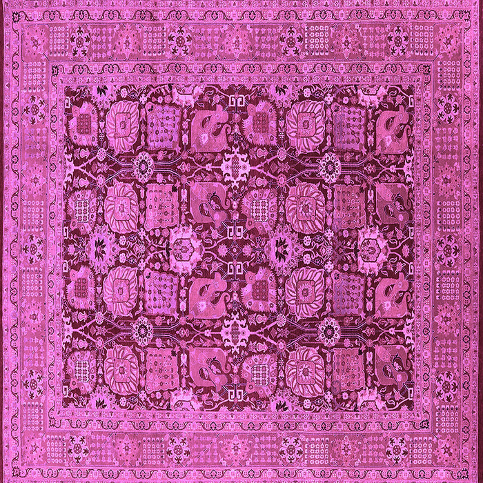 Square Machine Washable Oriental Purple Industrial Area Rugs, wshurb3096pur