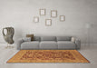 Machine Washable Oriental Brown Industrial Rug in a Living Room,, wshurb3096brn