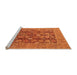 Sideview of Machine Washable Oriental Orange Industrial Area Rugs, wshurb3096org