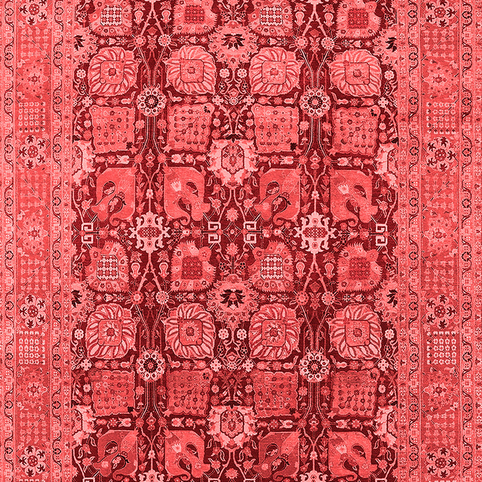 Machine Washable Oriental Red Industrial Rug, wshurb3096red