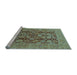 Sideview of Machine Washable Oriental Light Blue Industrial Rug, wshurb3096lblu