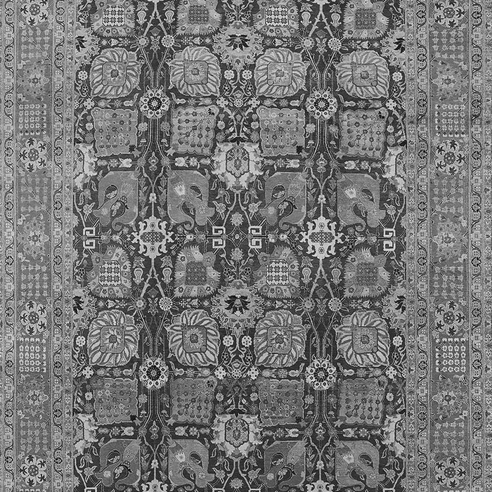 Machine Washable Oriental Gray Industrial Rug, wshurb3096gry
