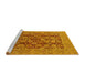 Sideview of Machine Washable Oriental Yellow Industrial Rug, wshurb3096yw