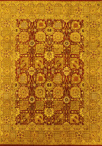 Oriental Yellow Industrial Rug, urb3096yw