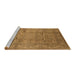 Sideview of Machine Washable Oriental Brown Industrial Rug, wshurb3097brn