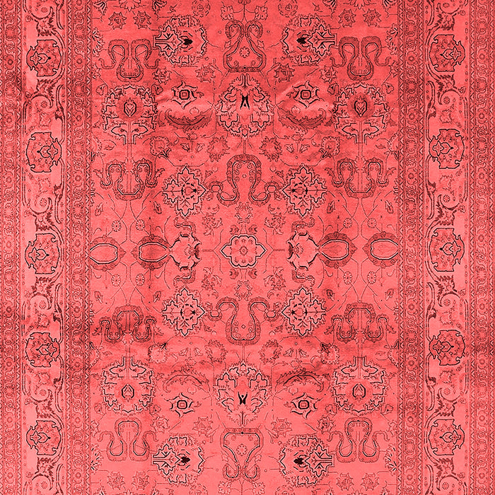Machine Washable Oriental Red Industrial Rug, wshurb3097red