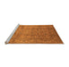 Sideview of Machine Washable Oriental Orange Industrial Area Rugs, wshurb3097org
