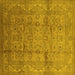 Square Oriental Yellow Industrial Rug, urb3097yw