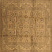 Square Oriental Brown Industrial Rug, urb3097brn