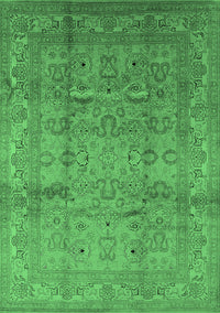 Oriental Emerald Green Industrial Rug, urb3097emgrn