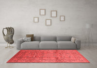 Machine Washable Oriental Red Industrial Rug, wshurb3097red