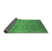 Sideview of Oriental Emerald Green Industrial Rug, urb3097emgrn