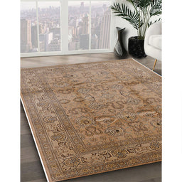 Machine Washable Industrial Modern Light Copper Gold Rug in a Family Room, wshurb3097