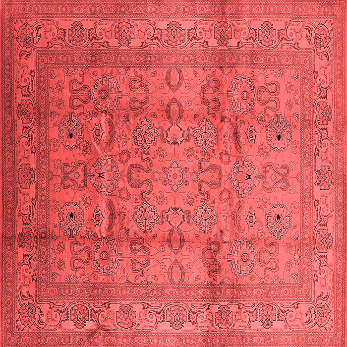 Machine Washable Oriental Red Industrial Rug, wshurb3097red