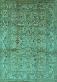 Oriental Turquoise Industrial Rug, urb3097turq