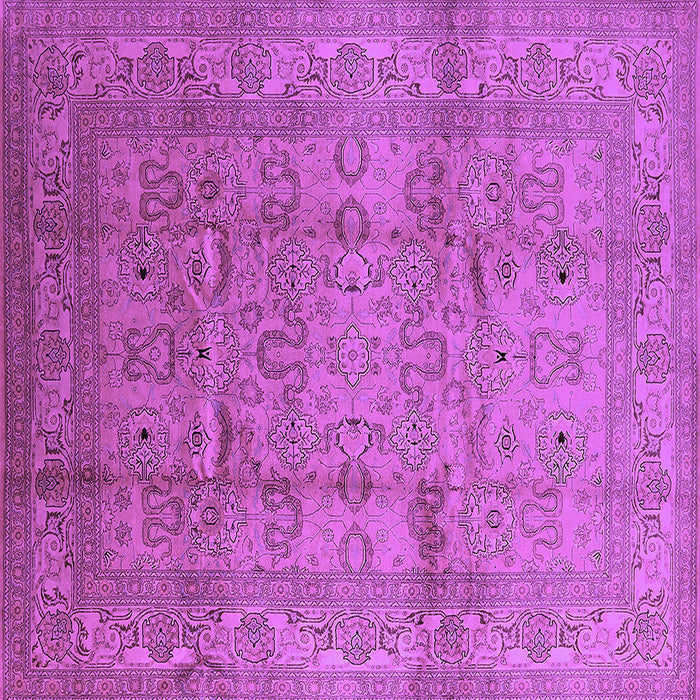 Square Oriental Purple Industrial Rug, urb3097pur