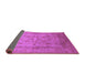 Sideview of Oriental Purple Industrial Rug, urb3098pur