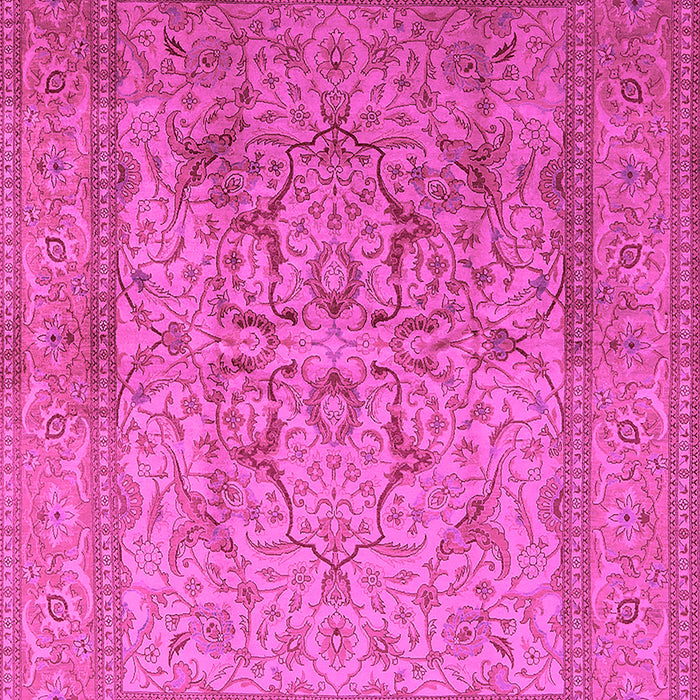 Machine Washable Oriental Pink Industrial Rug, wshurb3098pnk