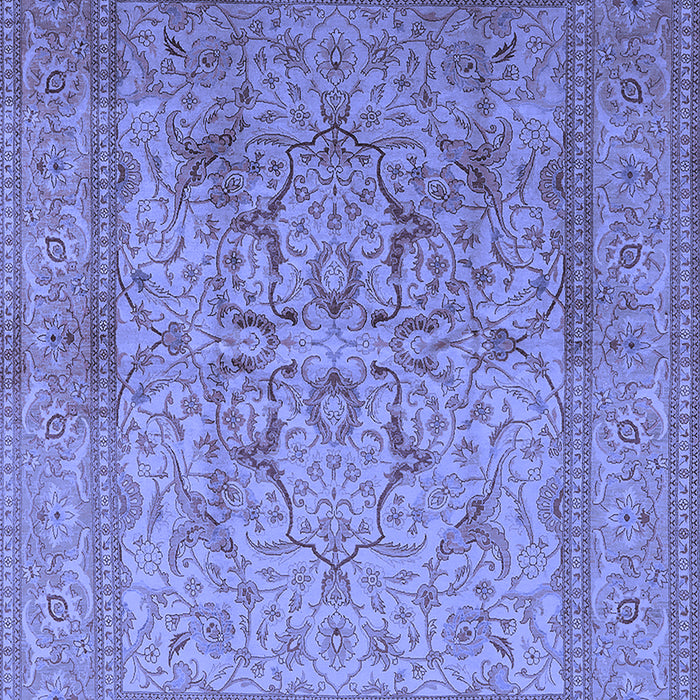 Machine Washable Oriental Blue Industrial Rug, wshurb3098blu