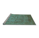 Sideview of Machine Washable Oriental Light Blue Industrial Rug, wshurb3098lblu