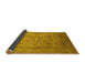 Sideview of Oriental Yellow Industrial Rug, urb3098yw