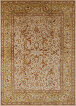 Mid-Century Modern Brown Sand Brown Oriental Rug, urb3098
