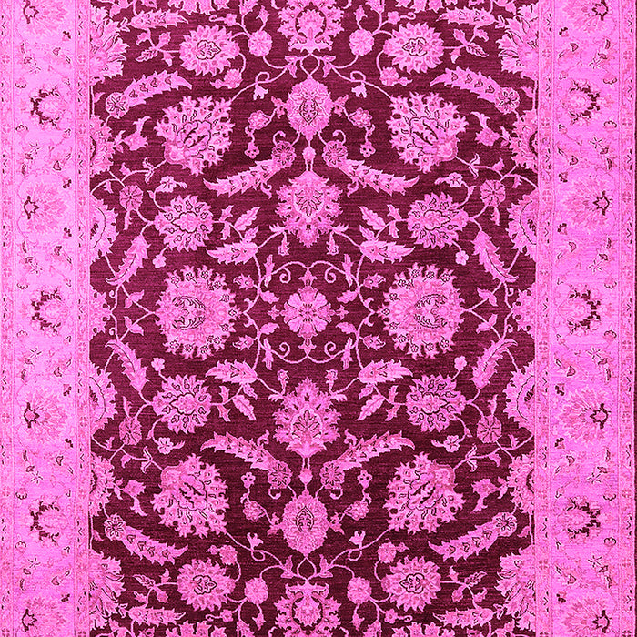 Machine Washable Oriental Pink Industrial Rug, wshurb3099pnk