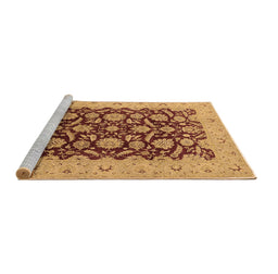 Sideview of Machine Washable Oriental Brown Industrial Rug, wshurb3099brn