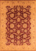 Machine Washable Oriental Orange Industrial Area Rugs, wshurb3099org