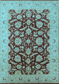 Oriental Light Blue Industrial Rug, urb3099lblu