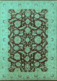 Oriental Turquoise Industrial Rug, urb3099turq