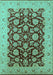 Oriental Turquoise Industrial Rug, urb3099turq