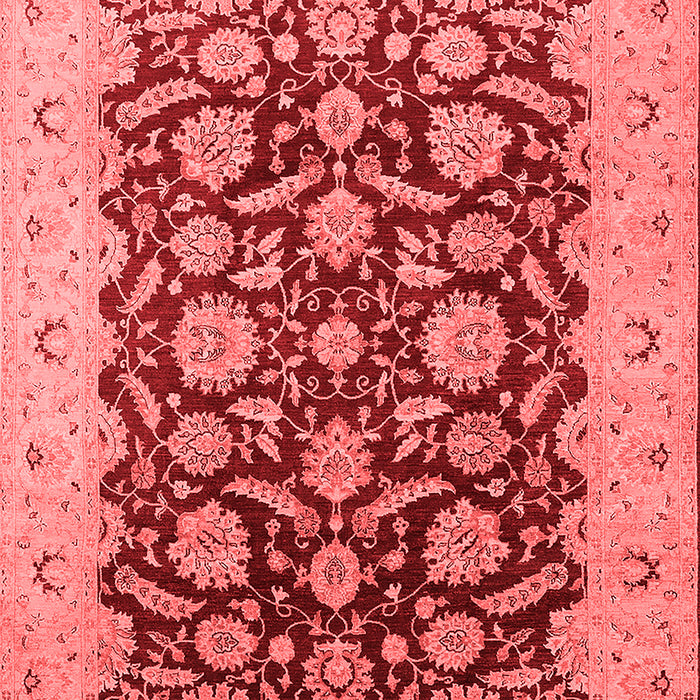 Machine Washable Oriental Red Industrial Rug, wshurb3099red