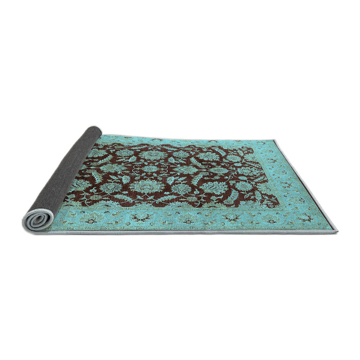 Sideview of Oriental Light Blue Industrial Rug, urb3099lblu