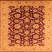 Square Oriental Orange Industrial Rug, urb3099org