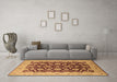 Machine Washable Oriental Brown Industrial Rug in a Living Room,, wshurb3099brn