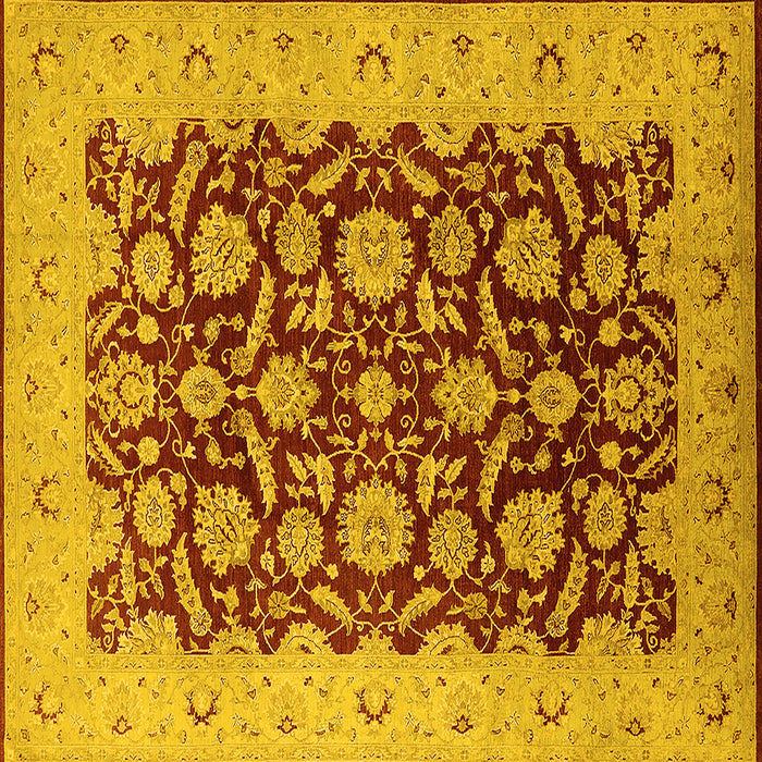 Square Oriental Yellow Industrial Rug, urb3099yw