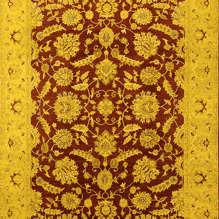 Oriental Yellow Industrial Rug, urb3099yw