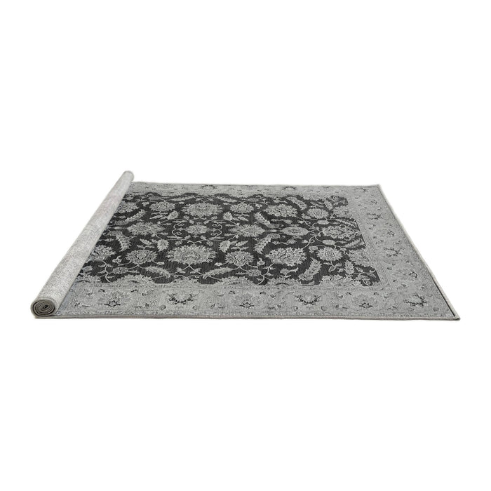 Sideview of Machine Washable Oriental Gray Industrial Rug, wshurb3099gry