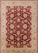 Mid-Century Modern Red Oriental Rug, urb3099