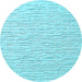 Round Machine Washable Solid Light Blue Modern Rug, wshurb309lblu