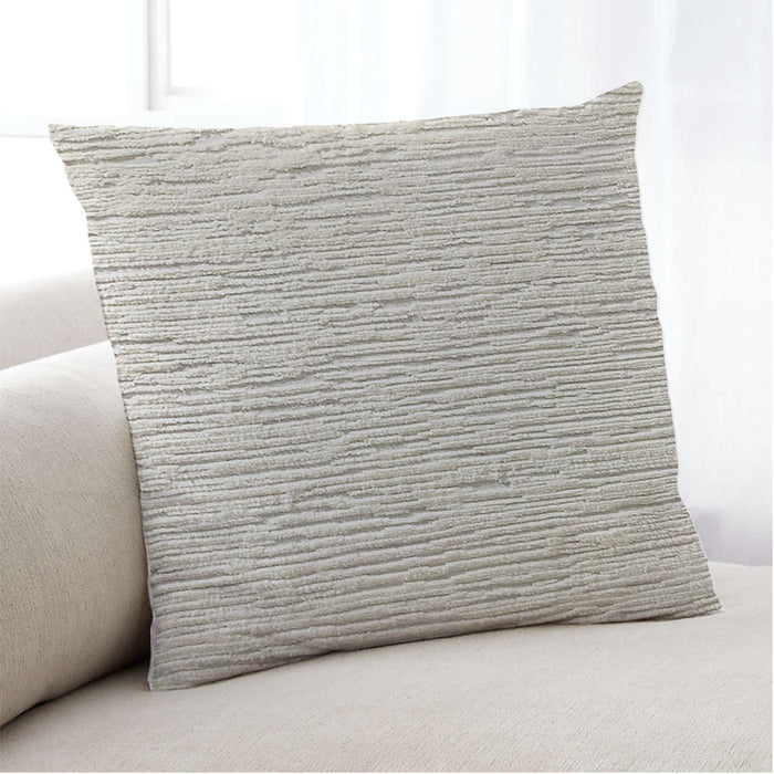 Lifestyle Image of Mid-Century Modern Urban Square Champagne Beige Throw Pillow, 18 inch by 18 inch, pwurb309
