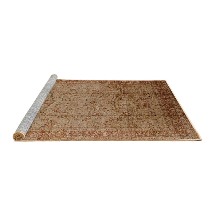 Sideview of Machine Washable Industrial Modern Mahogany Brown Rug, wshurb3100