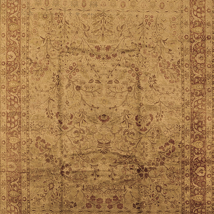 Machine Washable Oriental Brown Industrial Rug, wshurb3100brn