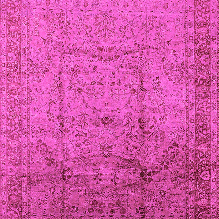 Machine Washable Oriental Pink Industrial Rug, wshurb3100pnk