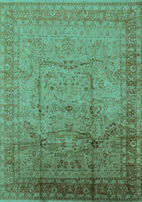 Oriental Turquoise Industrial Rug, urb3100turq