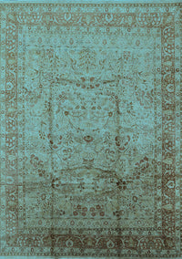 Oriental Light Blue Industrial Rug, urb3100lblu