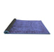 Sideview of Oriental Blue Industrial Rug, urb3100blu