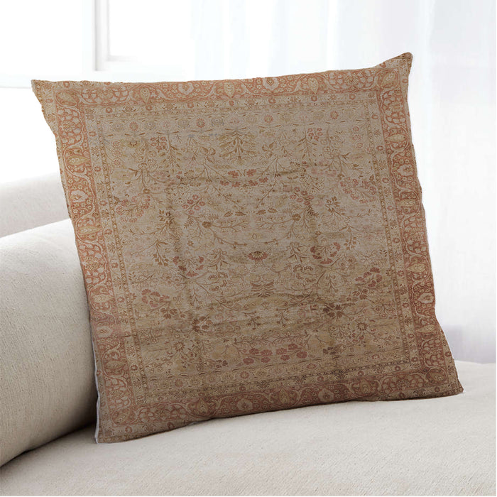 Lifestyle Image of Mid-Century Modern Urban Square Mahogany Brown Throw Pillow, 18 inch by 18 inch, pwurb3100