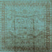 Square Oriental Light Blue Industrial Rug, urb3100lblu